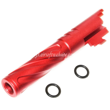 5KU 4.3 Pouces CNC Aluminium Tornade Style Spirale Canon Extérieur +11mm CW sens horaire Convient pour Tokyo Marui Hi-Capa 4.3 GBB Pistolet Airsoft