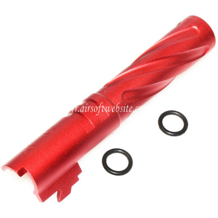 5KU 4.3 Pouces CNC Aluminium Tornade Style Spirale Canon Extérieur +11mm CW sens horaire Convient pour Tokyo Marui Hi-Capa 4.3 GBB Pistolet Airsoft