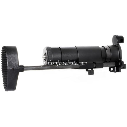 Airsoft Website CNC Aluminum Rétractable Crosse avec Adaptateur Convient pour CYMA Tokyo Marui MP5K Série AEG Fusil Noir