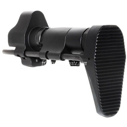 Airsoft Website CNC Aluminum Rétractable Crosse avec Adaptateur Convient pour CYMA Tokyo Marui MP5 Série AEG Fusil Noir