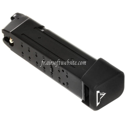 APS TTI 23 Billes Gaz Chargeur avec Thick Base Convient pour G17 G18C G-Série GBB Pistolet Airsoft Noir