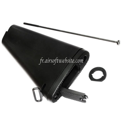 Airsoft Website 188mm Court Style Fixed Crosse Convient pour M4 M16 M16A1 M16A2 Série AEG Fusil Noir