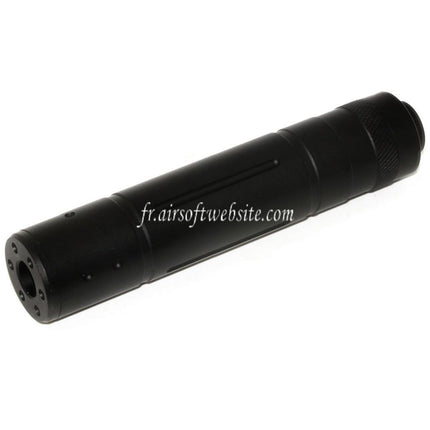 DOUBLE BELL 155mm x 32mm Silencieux Convient pour -14mm CCW sens antihoraire Fusil Airsoft Noir
