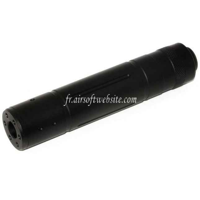 DOUBLE BELL 155mm x 32mm Silencieux Convient pour -14mm CCW sens antihoraire Fusil Airsoft Noir