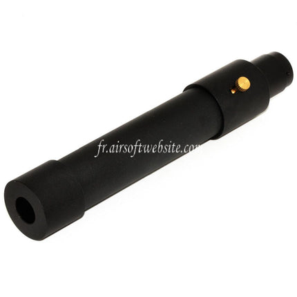 DOUBLE BELL 173mm/203mm x 34mm MPX QD Silencieux avec Frein de Bouche Convient pour -14mm CCW sens antihoraire Canon Fusil Airsoft Noir