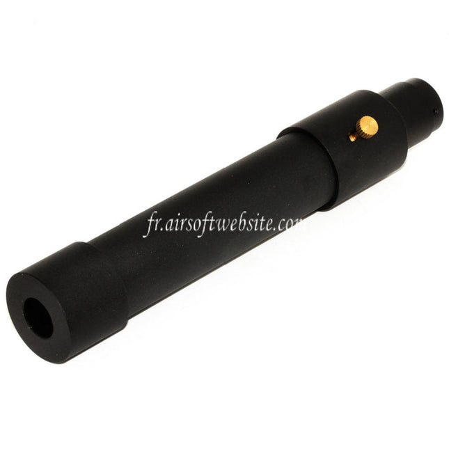 DOUBLE BELL 173mm/203mm x 34mm MPX QD Silencieux avec Frein de Bouche Convient pour -14mm CCW sens antihoraire Canon Fusil Airsoft Noir