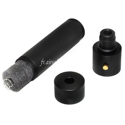 DOUBLE BELL 184mm/214mm x 44mm MPX QD Silencieux avec Frein de Bouche Convient pour -14mm CCW sens antihoraire Canon Fusil Airsoft Noir