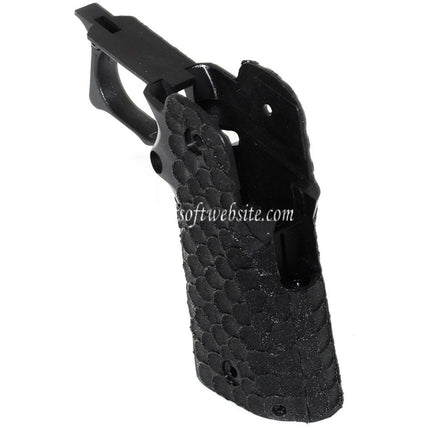 ARMY ARMAMENT Poisson Écaille Pointillé Pistolet Poignée Le Châssis Convient pour R607 DVC Carry EMG AW WE Tokyo Marui Hi-Capa Série GBB Pistolet Airsoft Noir