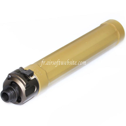 5KU 187mm Ryder 9 MP5 Silencieux avec +14mm CW sens horaire fileté Frein de Bouche Convient pour CYMA MP5 Série AEG SMG Fusil Airsoft