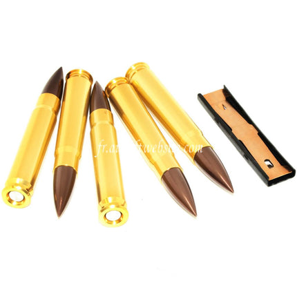 DOUBLE BELL 5 Pièces Set Métal Factice Cartouche Convient pour D-Boys DOUBLE BELL Kar-98K 98K Bolt Action Sniper Fusil Airsoft