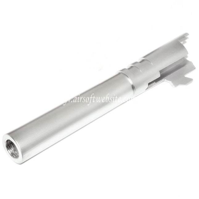 E&C 5 Pouces 123/127mm Acier Canon Extérieur +12mm CW sens horaire Convient pour E&C Tokyo Marui Hi-Capa 5.1 Série GBB Pistolet Airsoft Argent