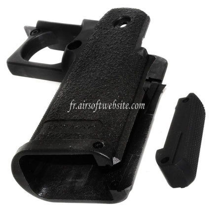 E&C Polymère Pistolet Poignée Le Châssis Convient pour E&C Tokyo Marui Hi-Capa Série GBB Pistolet Airsoft Noir