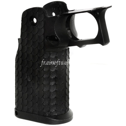 E&C Combat Master Polymère Pistolet Poignée Le Châssis Convient pour E&C Tokyo Marui Hi-Capa Série GBB Pistolet Airsoft Noir