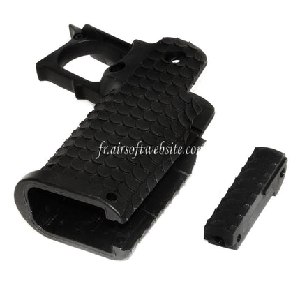 E&C Combat Master Polymère Pistolet Poignée Le Châssis Convient pour E&C Tokyo Marui Hi-Capa Série GBB Pistolet Airsoft Noir