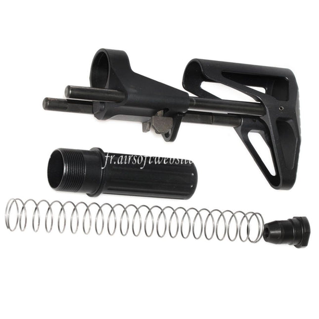 5KU SCW Rétractable PDW Crosse Convient pour Tokyo Marui M4 MWS Série GBB Fusil Airsoft Noir