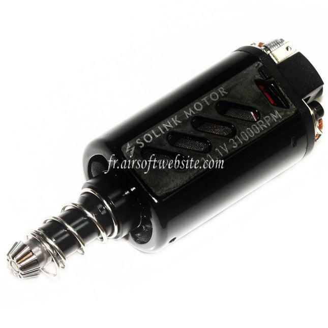SOLINK Super Couple élevé Moteur Neodymium Magnet (Long Axe) 11.1V 31000RPM Convient pour M4 M16 MP5 G3 P90 Série V2 Vitesse Boîte AEG Fusil Airsoft