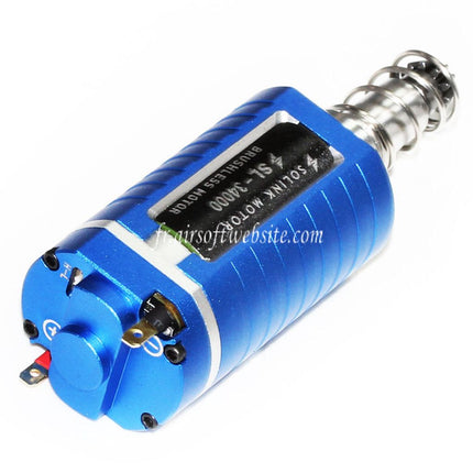 SOLINK SX-1 Advanced Sans Balai Super Grande Vitesse Moteur (Long Axe) 11.1V 34000RPM Convient pour M4 M16 MP5 G3 P90 Série V2 Vitesse Boîte AEG Fusil Airsoft