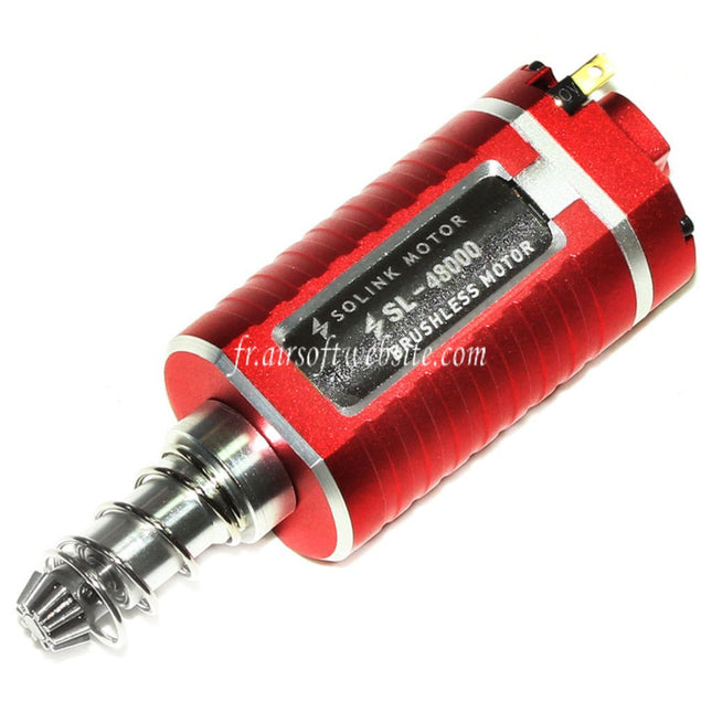 SOLINK SX-1 Advanced Sans Balai Super Grande Vitesse Moteur (Long Axe) 11.1V 48000RPM Convient pour M4 M16 MP5 G3 P90 Série V2 Vitesse Boîte AEG Fusil Airsoft