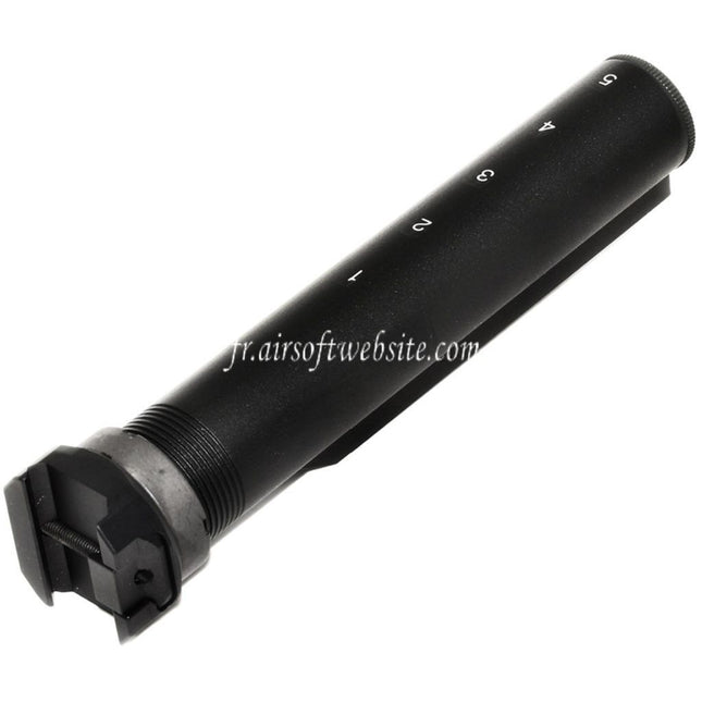 5KU 5-Positions Crosse Buffer Tube avec 20mm Picatinny Rail Adaptateur Convient pour M4 Fusil Rétractable Crosse Noir