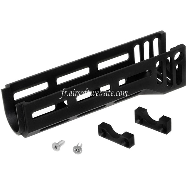 5KU 158mm Aluminium AKM M-LOK Bas Garde-Main System Convient pour D-Boys CYMA E&L GHK LCT Tokyo Marui AK Série GBB AEG Fusil Airsoft Noir