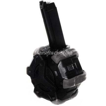 WE (WE-TECH) 350 Billes Gaz Chargeur Tambour Convient pour G17 G18C G-Série GBB Pistolet Airsoft