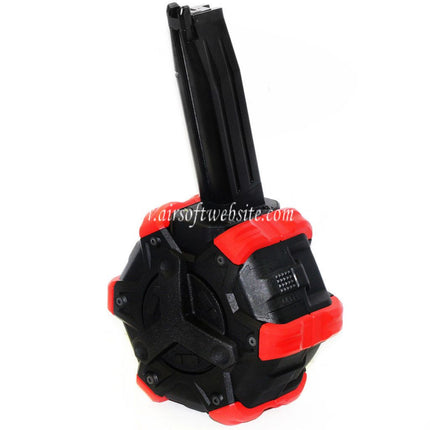 WE (WE-TECH) 350 Billes Gaz Chargeur Tambour Convient pour Hi-Capa GBB Pistolet Airsoft