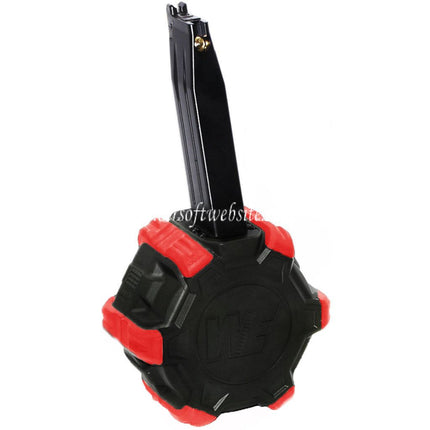 WE (WE-TECH) 350 Billes Gaz Chargeur Tambour Convient pour Hi-Capa GBB Pistolet Airsoft