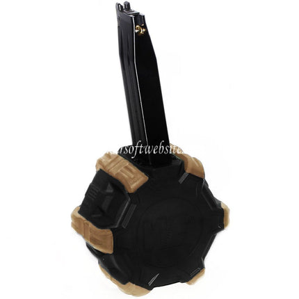 WE (WE-TECH) 350 Billes Gaz Chargeur Tambour Convient pour Hi-Capa GBB Pistolet Airsoft