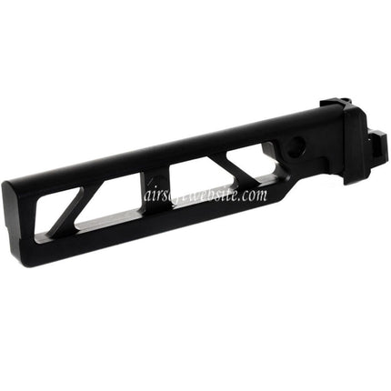 5KU Aluminium 6-Positions Skeleton ST-6 Pliable Crosse Tube avec Adaptateur Convient pour D-Boys GHK LCT CYMA AKS74 AK-105 Série AEG GBB Fusil Airsoft Noir