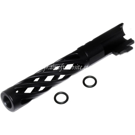 5KU 5 Pouces 123/127mm CNC Tornade Spirale Hollow Canon Extérieur +11mm CW sens horaire Convient pour Armorer Works AW WE-TECH Tokyo Marui Hi-Capa 5.1 GBB Pistolet Airsoft