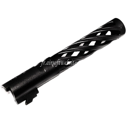5KU 5 Pouces 123/127mm CNC Tornade Spirale Hollow Canon Extérieur +11mm CW sens horaire Convient pour Armorer Works AW WE-TECH Tokyo Marui Hi-Capa 5.1 GBB Pistolet Airsoft