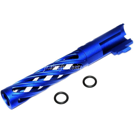 5KU 5 Pouces 123/127mm CNC Tornade Spirale Hollow Canon Extérieur +11mm CW sens horaire Convient pour Armorer Works AW WE-TECH Tokyo Marui Hi-Capa 5.1 GBB Pistolet Airsoft
