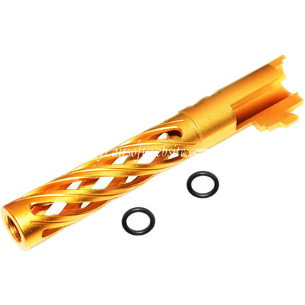 5KU 5 Pouces 123/127mm CNC Tornade Spirale Hollow Canon Extérieur +11mm CW sens horaire Convient pour Armorer Works AW WE-TECH Tokyo Marui Hi-Capa 5.1 GBB Pistolet Airsoft