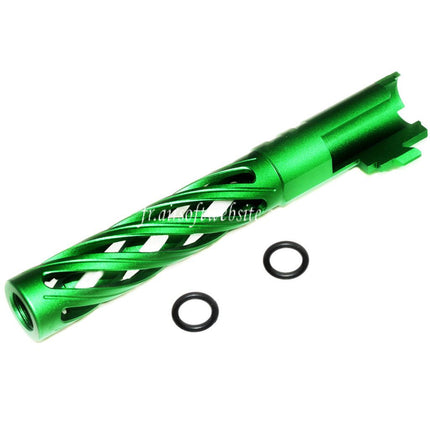 5KU 5 Pouces 123/127mm CNC Tornade Spirale Hollow Canon Extérieur +11mm CW sens horaire Convient pour Armorer Works AW WE-TECH Tokyo Marui Hi-Capa 5.1 GBB Pistolet Airsoft