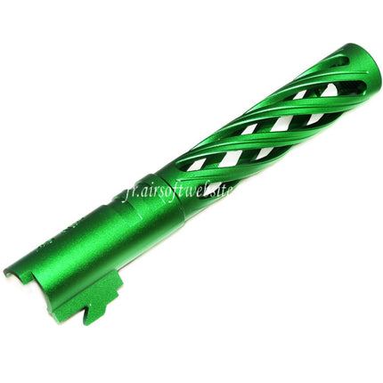 5KU 5 Pouces 123/127mm CNC Tornade Spirale Hollow Canon Extérieur +11mm CW sens horaire Convient pour Armorer Works AW WE-TECH Tokyo Marui Hi-Capa 5.1 GBB Pistolet Airsoft