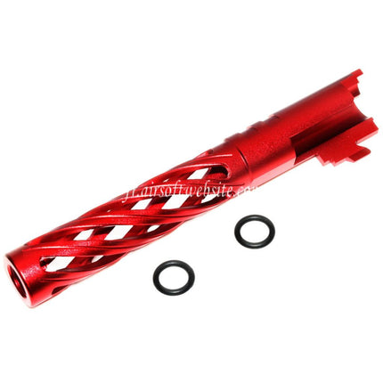 5KU 5 Pouces 123/127mm CNC Tornade Spirale Hollow Canon Extérieur +11mm CW sens horaire Convient pour Armorer Works AW WE-TECH Tokyo Marui Hi-Capa 5.1 GBB Pistolet Airsoft