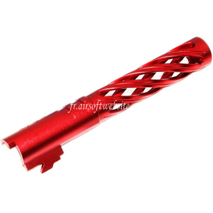 5KU 5 Pouces 123/127mm CNC Tornade Spirale Hollow Canon Extérieur +11mm CW sens horaire Convient pour Armorer Works AW WE-TECH Tokyo Marui Hi-Capa 5.1 GBB Pistolet Airsoft