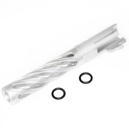 5KU 5 Pouces 123/127mm CNC Tornade Spirale Hollow Canon Extérieur +11mm CW sens horaire Convient pour Armorer Works AW WE-TECH Tokyo Marui Hi-Capa 5.1 GBB Pistolet Airsoft