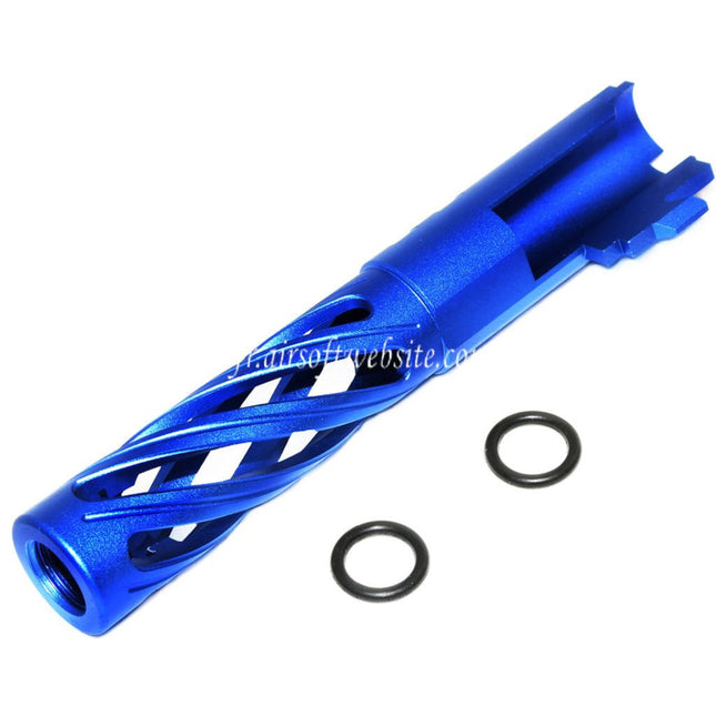 5KU 4.3 Pouces 106mm/110mm CNC Tornade Spirale Hollow Canon Extérieur +11mm CW Convient pour Tokyo Marui Hi-Capa 4.3 GBB Pistolet Airsoft