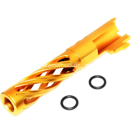 5KU 4.3 Pouces 106mm/110mm CNC Tornade Spirale Hollow Canon Extérieur +11mm CW Convient pour Tokyo Marui Hi-Capa 4.3 GBB Pistolet Airsoft