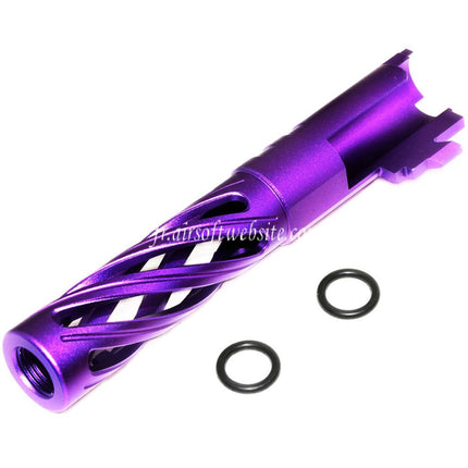 5KU 4.3 Pouces 106mm/110mm CNC Tornade Spirale Hollow Canon Extérieur +11mm CW Convient pour Tokyo Marui Hi-Capa 4.3 GBB Pistolet Airsoft