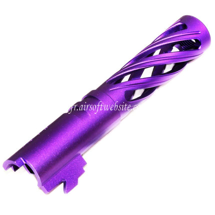 5KU 4.3 Pouces 106mm/110mm CNC Tornade Spirale Hollow Canon Extérieur +11mm CW Convient pour Tokyo Marui Hi-Capa 4.3 GBB Pistolet Airsoft