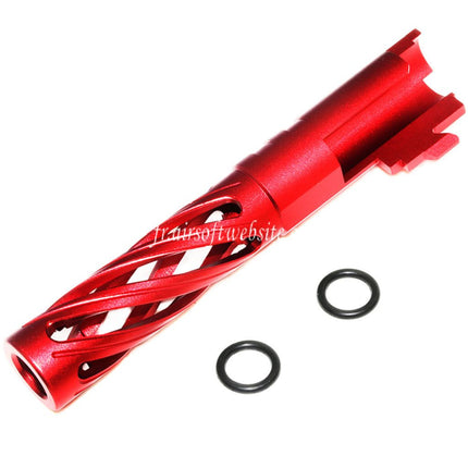 5KU 4.3 Pouces 106mm/110mm CNC Tornade Spirale Hollow Canon Extérieur +11mm CW Convient pour Tokyo Marui Hi-Capa 4.3 GBB Pistolet Airsoft