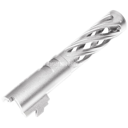 5KU 4.3 Pouces 106mm/110mm CNC Tornade Spirale Hollow Canon Extérieur +11mm CW Convient pour Tokyo Marui Hi-Capa 4.3 GBB Pistolet Airsoft