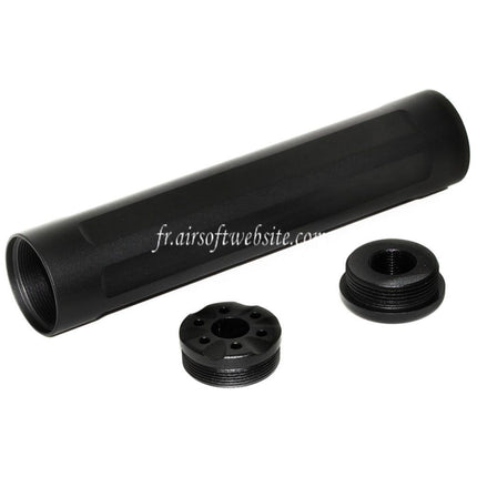 5KU 157mm Canon Extension Mock Silencieux Convient pour -14mm CCW sens antihoraire Action Army AAP-01 Série GBB Pistolet Airsoft Noir
