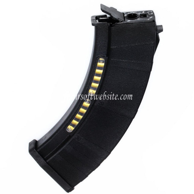 CYMA 600 Billes Polymère Hi-Cap Chargeur avec écran factice Convient pour AK Série AEG Fusil Airsoft Noir