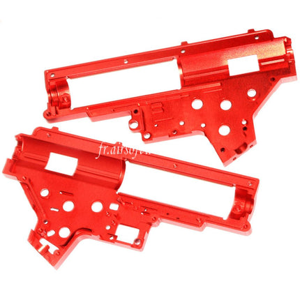 CYMA CNC Aluminum 8mm QD Vitesse Boîte Boîtier Convient pour CYMA Platinum Série SR25 QBS Série AEG Fusil Airsoft Rouge