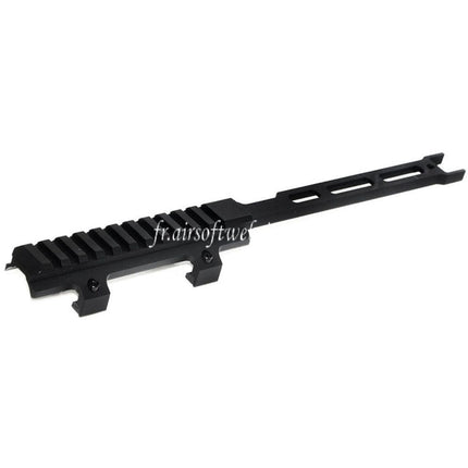 CYMA 295mm Extended Top Rail Viseur Montage Convient pour CYMA Tokyo Marui MP5 Série AEG Fusil Airsoft Noir