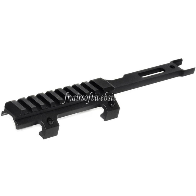 CYMA 215mm Extended Top Rail Viseur Montage Convient pour CYMA Tokyo Marui MP5K Série AEG Fusil Airsoft Noir