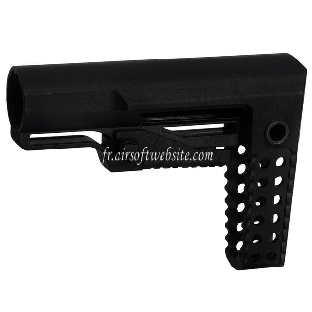 APS RS-4 Rétractable Butt Crosse avec QD Sangle Montage et Paraco Billes Convient pour M4 AEG Buffer Tube Fusil Airsoft Noir